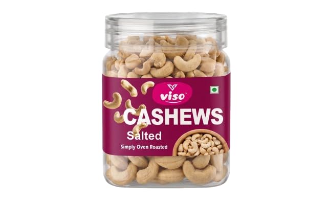 Salted Cashews | Simply Oven Roasted Kaju | Crunchy & Premium Roasted Cashew Nuts | Ready to Eat Snack | Vegetarian (250 Gm Box)