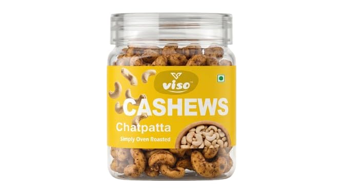 Chatpatta Cashews | Simply Oven Roasted Flavored Cashew Nuts | Crunchy & Spicy Healthy Snack | Ready to Eat Premium Kaju (250 Gm Box)