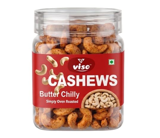 Butter Chilly Cashews | Simply Oven Roasted Kaju | Spicy & Crunchy Flavoured Cashew Nuts | Ready to Eat Snack | Vegetarian