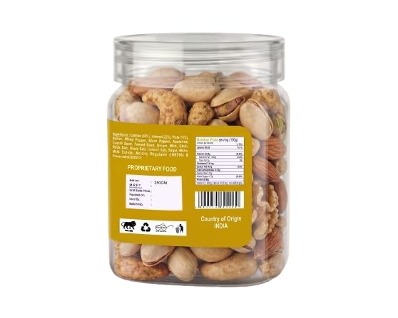 Premium Mixed Nuts – Simply Oven Roasted Trail Mix | Crunchy & Healthy Snack | Almonds, Cashews, & Pistachios | Natural & Nutritious (250 Gm Box)