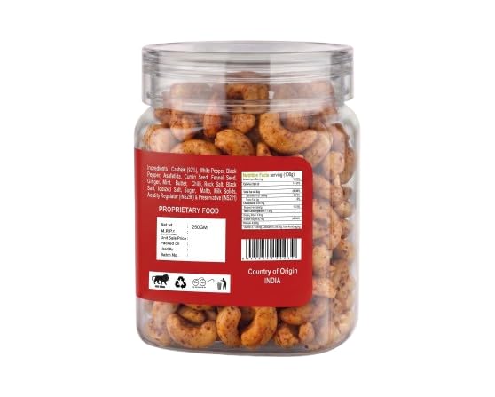 Butter Chilly Cashews | Simply Oven Roasted Kaju | Spicy & Crunchy Flavoured Cashew Nuts | Ready to Eat Snack | Vegetarian