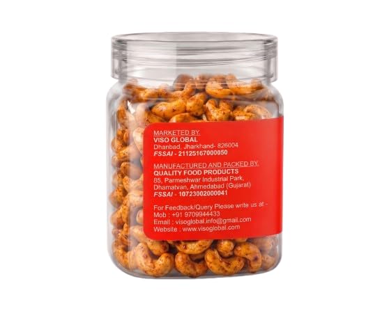 Butter Masala Cashews | Simply Oven Roasted Kaju | Spicy & Crunchy Premium Cashew Nuts | Ready to Eat Snack | Vegetarian(250 Gm Box)